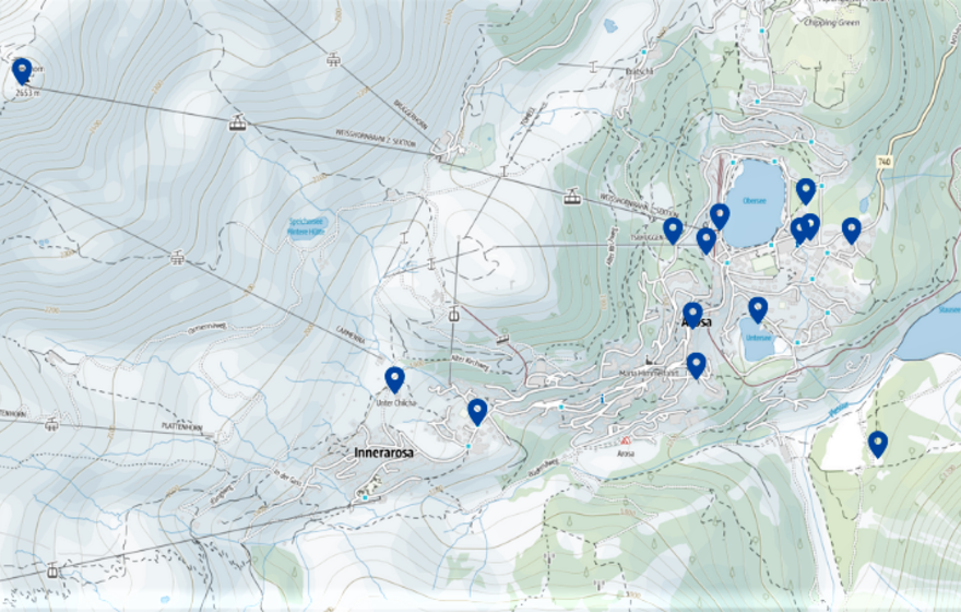 Standorte Songmapp Arosa | © Arosa Tourismus