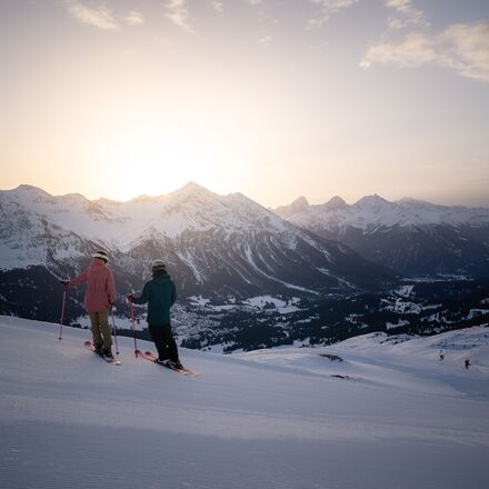 Sonnenaufgang beim Early Bird in Lenzerheide