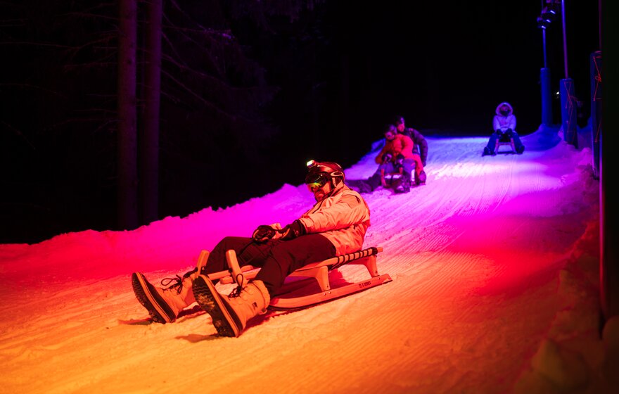 Light Ride Nachtschlitteln in Lenzerheide, Schweiz | © Cemil Erkoc 