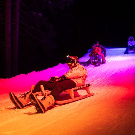 Light Ride Nachtschlitteln in Lenzerheide, Schweiz | © Cemil Erkoc 