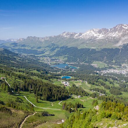Ferienregion Lenzerheide aus der Vogelperspektive | © Sundroina Pictures