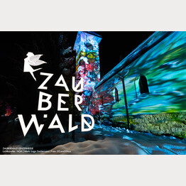 Zauberwald Logo als Lichtkunst