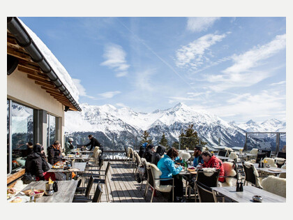 Terrasse Lavoz im Winter | © Lenzerheide Bergbahnen