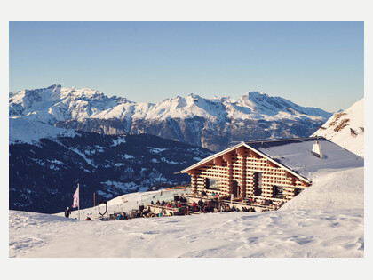 Motta Hütte Lenzerheide im Winter | © Lenzerheide Bergbahnen